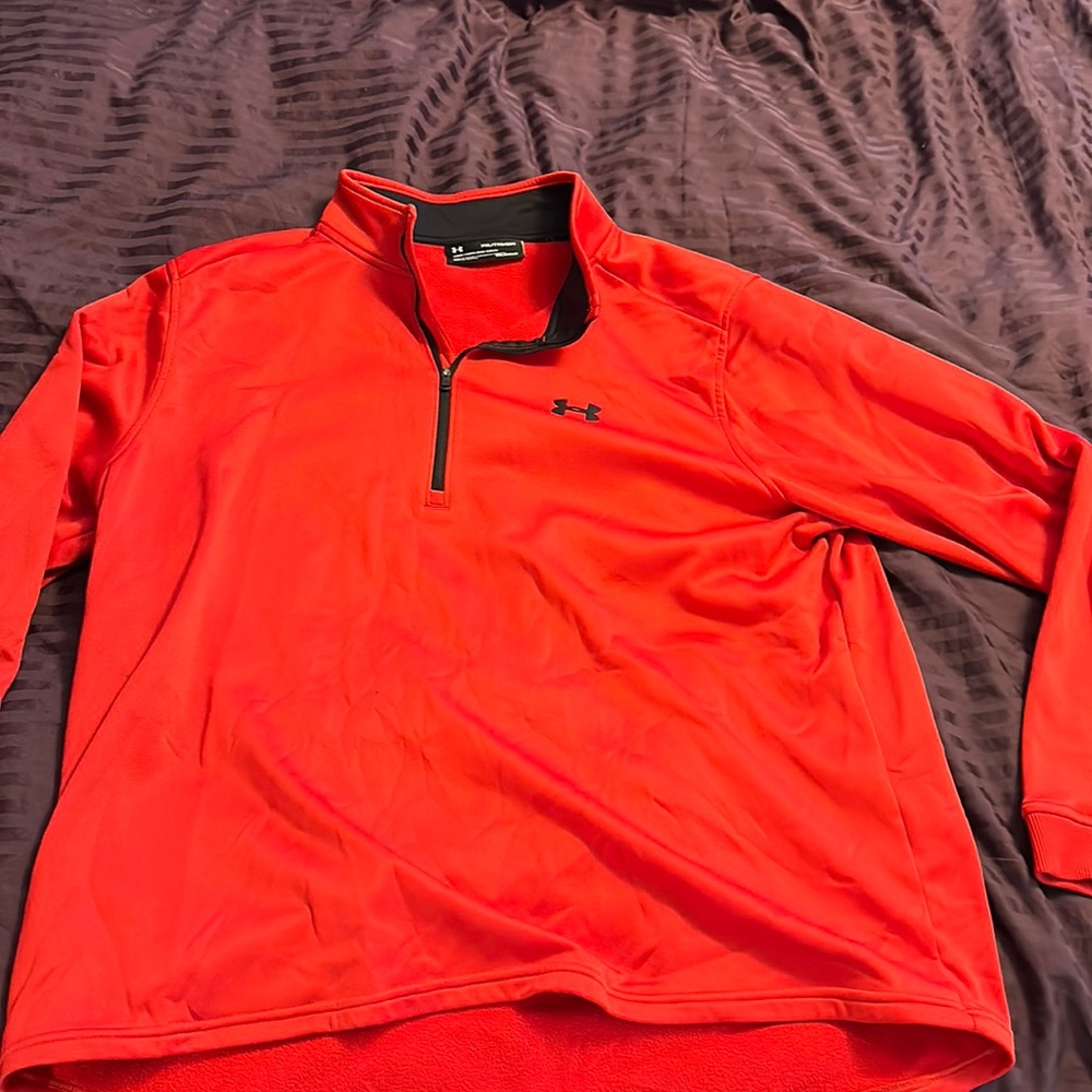 Under Armour Men's Red Quarter-Zip Sweater